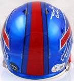 James Cook Autographed Buffalo Bills Flash Speed Mini Helmet-Beckett W Hologram