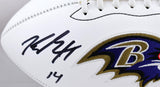 Kyle Hamilton Autographed Baltimore Ravens Logo Football- JSA W *Black