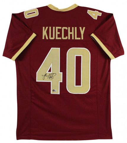 Luke Kuechly Signed Boston College Eagles Jersey (Beckett) 6xPro Bowl Linebacker