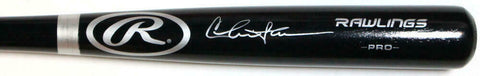 Charlie Sheen Autographed Black Rawlings Pro Baseball Bat - JSA Witness *Silver
