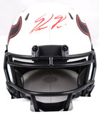 Dameon Pierce Autographed Houston Texans Lunar Speed Mini Helmet- Tristar *Red