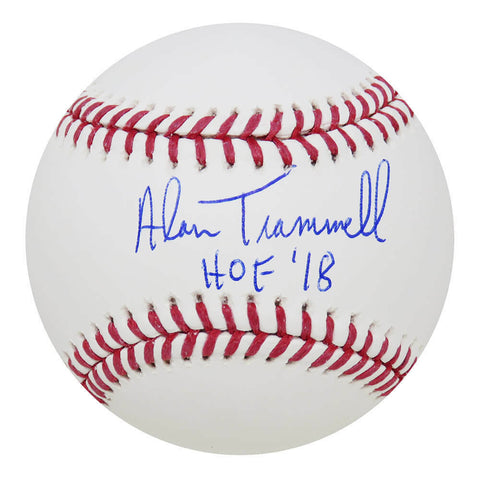 Alan Trammell Signed Rawlings Official MLB Baseball w/HOF'18 - (SCHWARTZ COA)