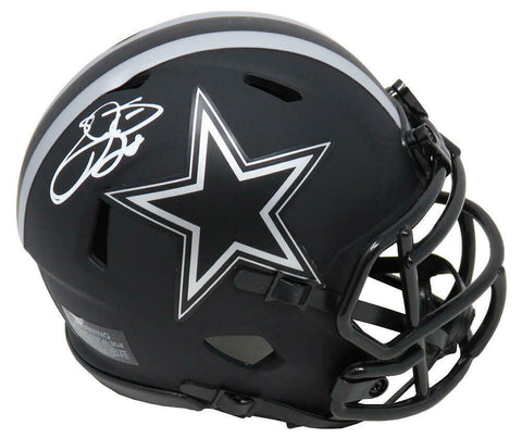 Emmitt Smith Signed Dallas Cowboys Eclipse Black Riddell Speed Mini Helmet - SS