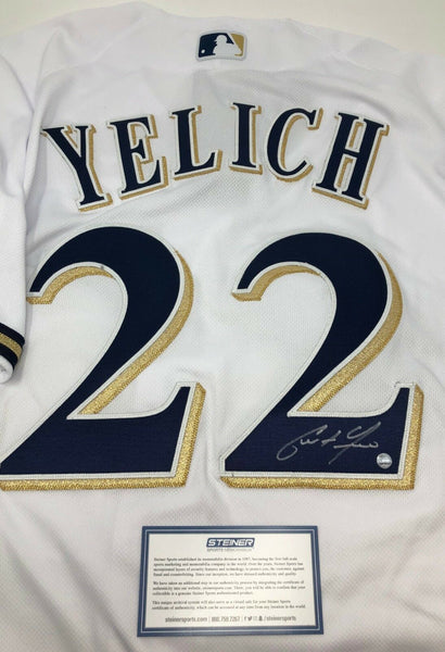 CHRISTIAN YELICH Autographed Milwaukee Brewers Authentic White