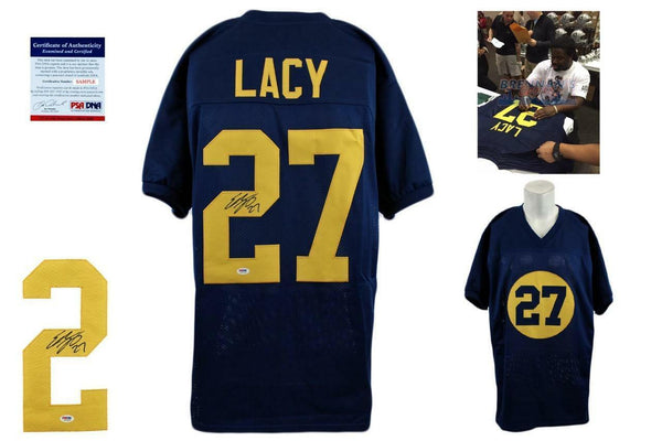 Eddie Lacy Autographed SIGNED Jersey - PSA/DNA Autographed w/ Photo - Navy