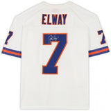 Framed John Elway Denver Broncos Signed White Mitchell & Ness Replica Jersey