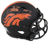Broncos Terrell Davis "HOF 17" Signed Eclipse Speed Mini Helmet BAS Witnessed