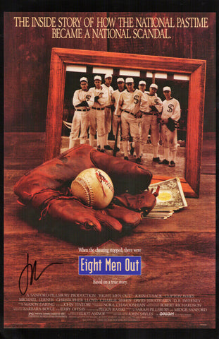 John Cusack Signed Eight Men Out 11x17 Movie Poster - (SCHWARTZ SPORTS COA)