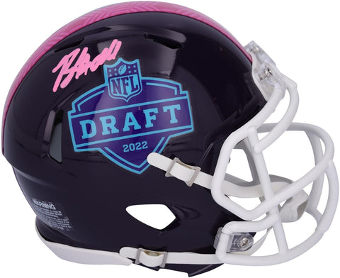 Breece Hall New York Jets Autographed Riddell 2022 NFL Draft Speed Mini Helmet
