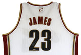 Cavaliers LeBron James Authentic Signed 2003 White Reebok Jersey UDA #BAJ41187