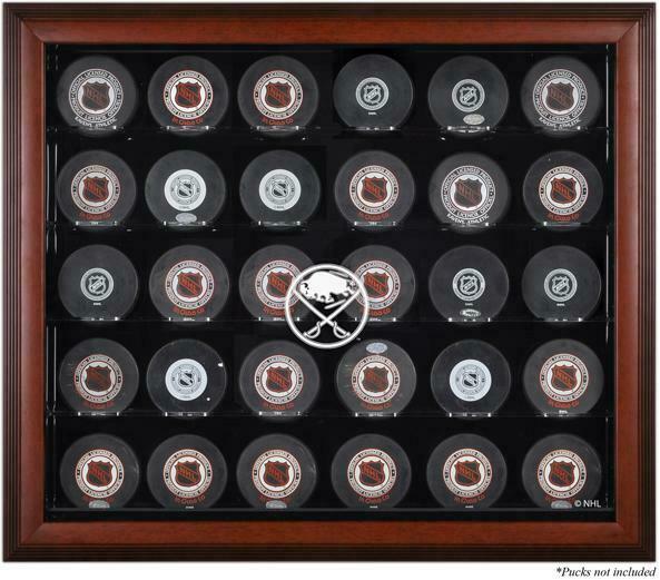 Buffalo Sabres 30-Puck Mahogany Display Case - Fanatics
