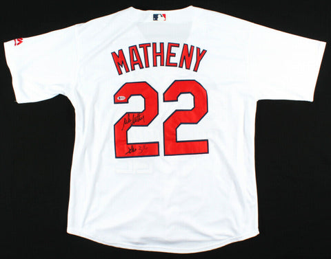Mike Matheny Signed St Louis Cardinal Jersey (Beckett COA) Cards Manager 6 years