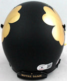 Chase Claypool Autographed Notre Dame Traditional Mini Helmet- Beckett W *Gold