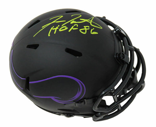 Fran Tarkenton Signed Vikings Eclipse Riddell Speed Mini Helmet w/HOF'86 - SS