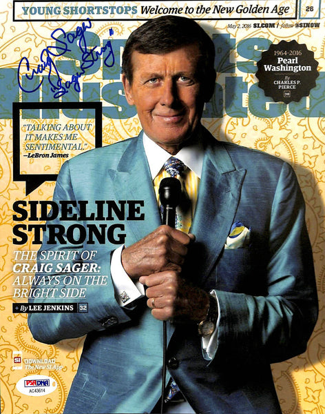 Craig Sager Reporter "Sager Strong" Authentic Signed 8x10 Photo PSA/DNA #AC43614