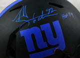 Michael Strahan Signed Giants F/S Eclipse Authentic Helmet w/HOF-Beckett W Auth