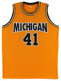 Glen Rice Signed Michigan Wolverines Jersey (Beckett COA) 4th Overall pick 1989