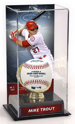 Mike Trout Los Angeles Angels Gold Glove Display Case with Image - Fanatics