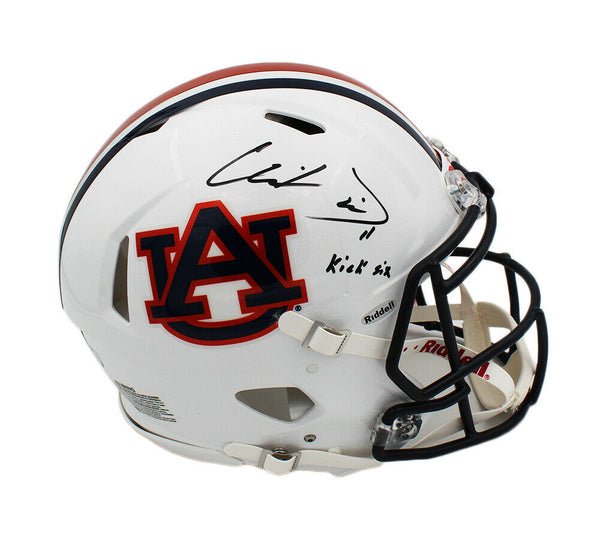 Chris Davis Jr Signed Auburn Tigers Speed Authentic NCAA Helmet with "Got A Sec!