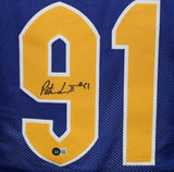 Patrick Jones Autographed/Signed College Style Blue XL Jersey Beckett BAS 33985