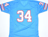 Earl Campbell Autographed Blue Pro Style Jersey- Beckett W Hologram *Black