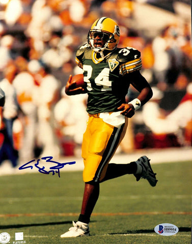 Packers Edgar Bennett Authentic Signed 8x10 Photo Autographed BAS 2