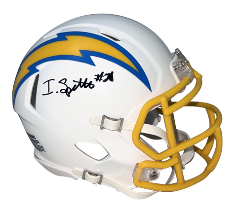 ISAIAH SPILLER SIGNED LOS ANGELES CHARGERS SPEED MINI HELMET BECKETT