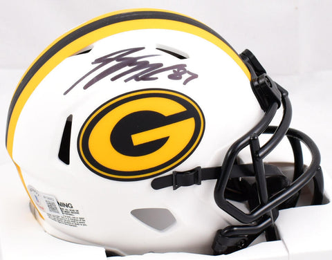 Jordy Nelson Signed Green Bay Packers Lunar Speed Mini Helmet-Beckett W Hologram