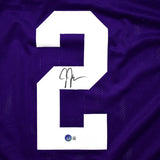 Justin Jefferson Autographed Purple College Style Jersey - Beckett W Hologram
