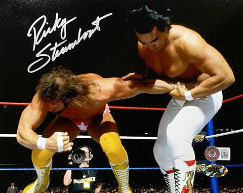 Ricky Steamboat Signed 8x10 WWF Photo Beckett