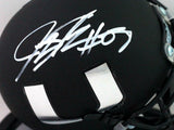 Jeremy Shockey Signed Miami Hurricanes Schutt Mini Helmet - Beckett Witness *W