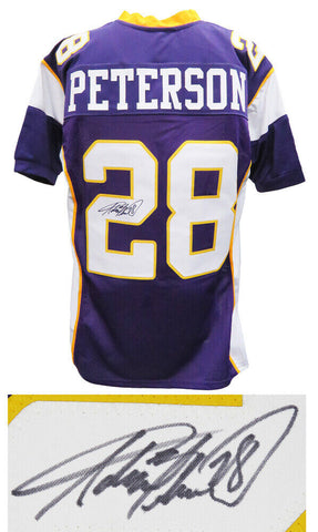 Adrian Peterson Minnesota Vikings Signed Purple Football Jersey - SCHWARTZ