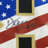 Autographed/Signed DARREN WOODSON Dallas USA Black Football Jersey JSA COA Auto