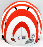 Ja'Marr Chase Autographed Cincinnati Bengals Lunar Mini Helmet -Beckett W Holo