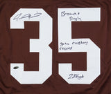 Jerome Harrison Signed Jersey Inscbd "Browns Single Game Rushing Record 286 Yds"