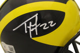 Ty Law Autographed Michigan Wolverines VSR4 Mini Helmet Beckett 35575