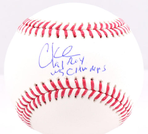 Chuck Knoblauch Autographed Rawlings OML Baseball w/91 ROY WS Champs- Beckett W