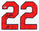 Mike Matheny Signed St Louis Cardinal Jersey (Beckett COA) Cards Manager 6 years