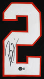 Ray Lewis Signed Miami Hurricanes Black Jersey (Beckett) 13xPro Bowl L.B. Ravens