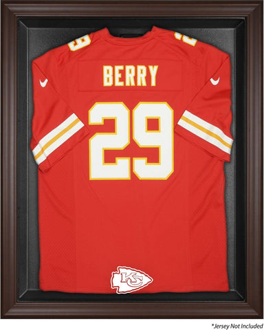 Kansas City Chief Brown Framed Logo Jersey Display Case Authentic