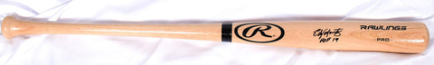 Edgar Martinez Autographed Blonde Rawlings Pro Baseball Bat w/HOF-BeckettW Holo
