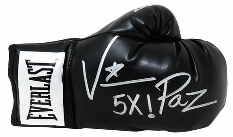 Vinny 'Paz' Pazienza Signed Everlast Black Boxing Glove w/5x -(SCHWARTZ COA)