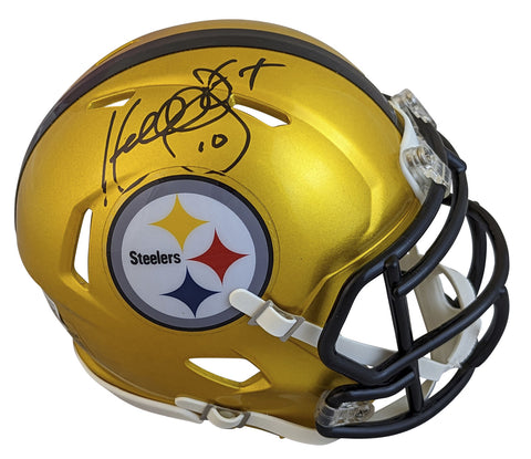 Steelers Kordell Stewart Authentic Signed Flash Speed Mini Helmet BAS Witnessed