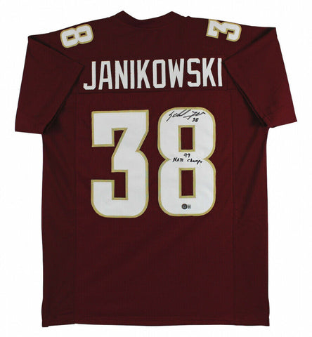 Sebastian Janikowski Signed FSU Seminoles Jersey "99 NATL Champs" (Beckett Holo)