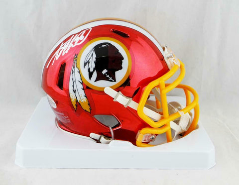 Adrian Peterson Signed Washington Redskins Chrome Mini Helmet - Beckett Auth *Wh