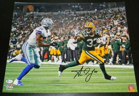 AARON JONES SIGNED AUTOGRAPHED GREEN BAY PACKERS COWBOYS WAVE 16x20 PHOTO BAS