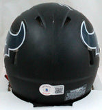 Phillip Lindsay Signed Texans Flat Black Speed Mini Helmet-Beckett W Hologram