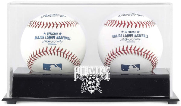 Pittsburgh Pirates Two Baseball Cube Logo Display Case-Fanatics