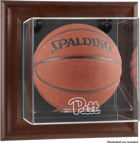 Pittsburgh Brown Framed Wall-Mountable Basketball Display Case