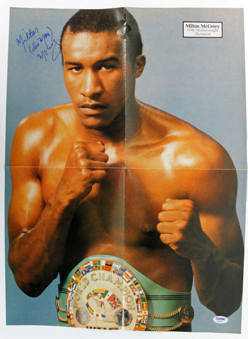 Milton McCrory Authentic Signed 16x22 Boxing Magazine Page Poster PSA #AB40905